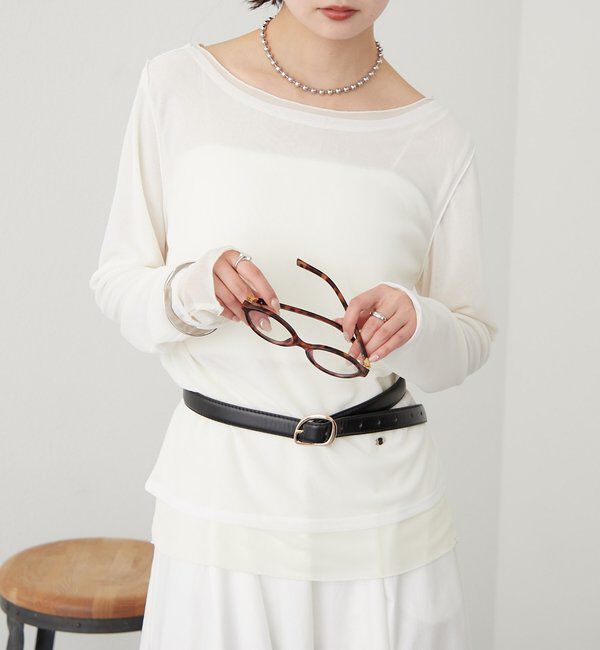  「レイヤードシアーロンT」|Tシャツ・カットソー|オフホワイト