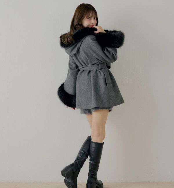  「【REVIVAL】厚底チャンキーストレッチロングブーツ」|ロングブーツ|