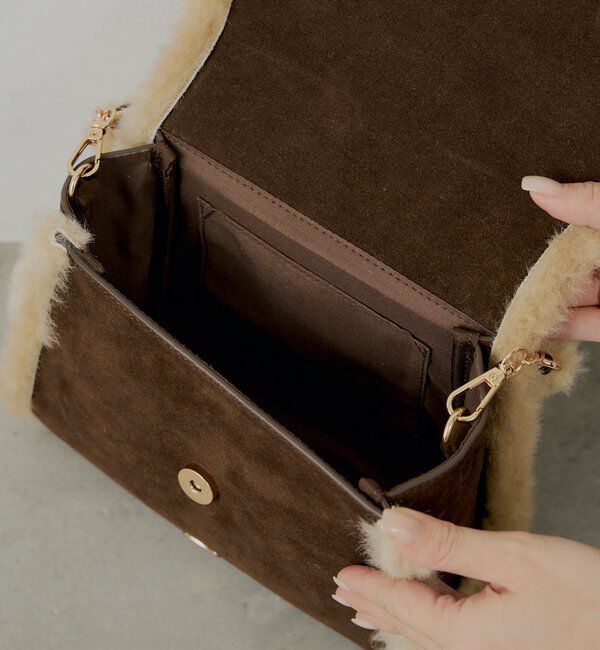  「ファーハンドルフラップバッグ」|ショルダー・メッセンジャー|