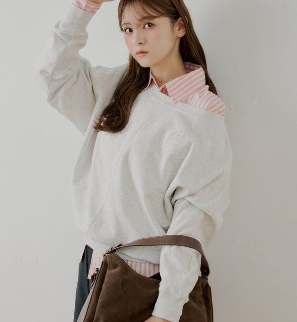  「ワンショルルーズスウェット」|Tシャツ・カットソー|エクリュ
