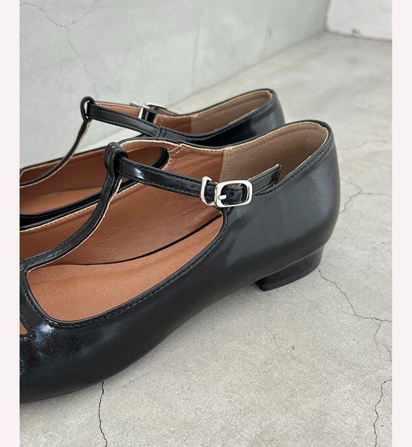  「 【オケージョンにも◎】Tストラップフラットパンプス」|パンプス|