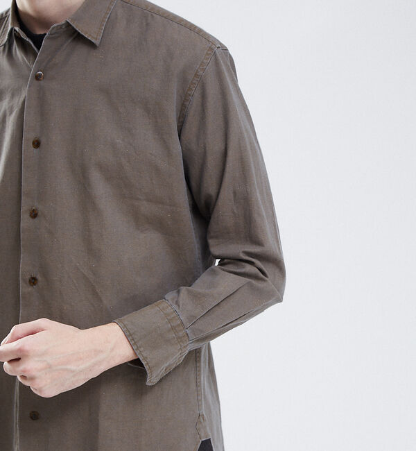 ABAHOUSE「【Recency of Mine】綿麻ダンガリー オーバーシャツ」|シャツ・ブラウス|