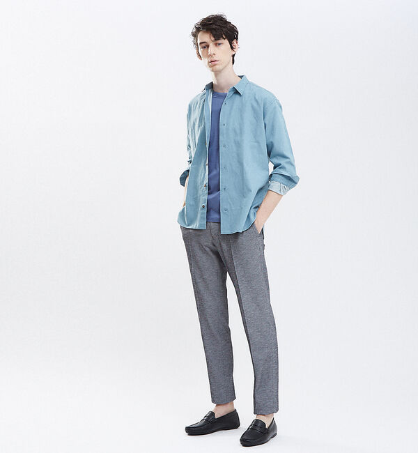 ABAHOUSE「【Recency of Mine】綿麻ダンガリー オーバーシャツ」|シャツ・ブラウス|