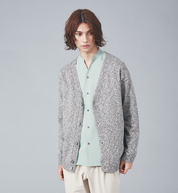 ABAHOUSE「PINORI カラー ミックス カーディガン」|カーディガン|ベージュ