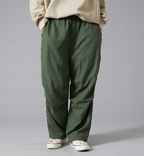 ABAHOUSE「2WAY nylon washer裏メッシュパラシュートパンツ」|カーゴ|カーキ