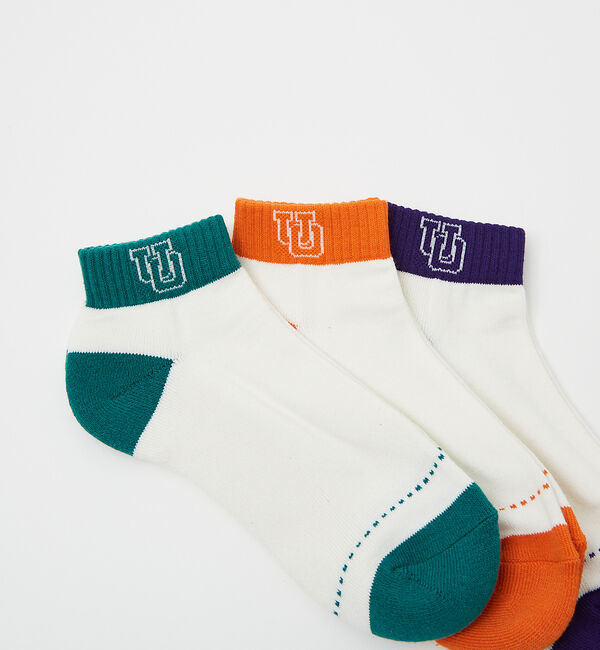 ABAHOUSE「UNIVERSALOVERALL / ユニバーサルオーバーオール【3P】UOロゴ」|ソックス|