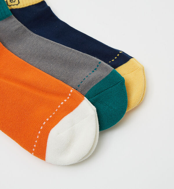 ABAHOUSE「UNIVERSALOVERALL / ユニバーサルオーバーオール【3P】UOロゴ」|ソックス|