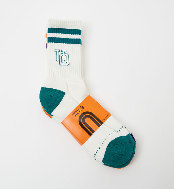 ABAHOUSE「UNIVERSALOVERALL / ユニバーサルオーバーオール【3P】UOロゴ」|ソックス|