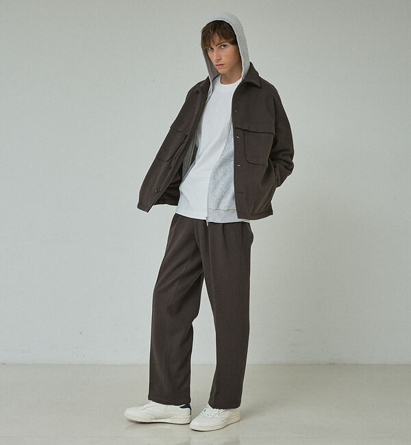 ABAHOUSE「【セットアップ対応】ウールミルド ボリュームタック ワイドスラックス」|その他|