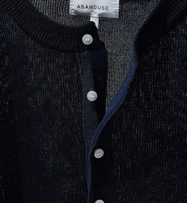 ABAHOUSE「リブニット ヘンリーネック プルオーバー【予約】」|ニット・セーター|