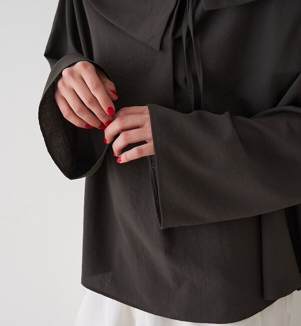 Rouge vif「オーバーカラー変形テントラインブラウス」|シャツ・ブラウス|