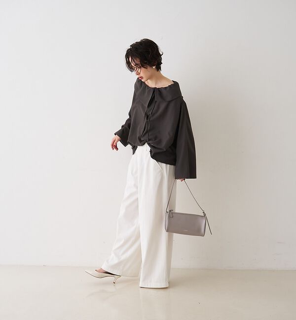 Rouge vif「オーバーカラー変形テントラインブラウス」|シャツ・ブラウス|