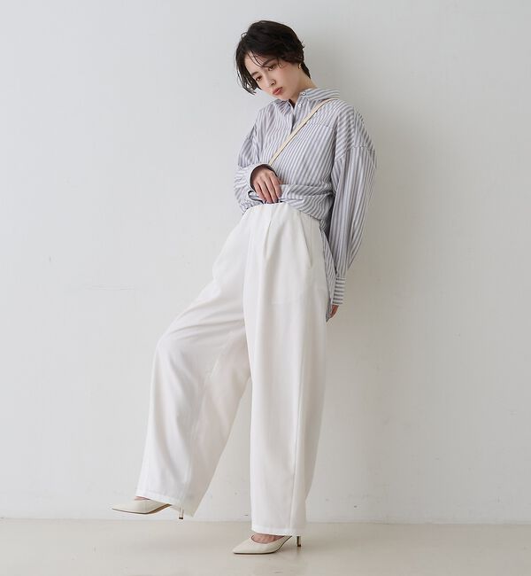 Rouge vif「コットンマルチストライプビッグシャツ」|シャツ・ブラウス|