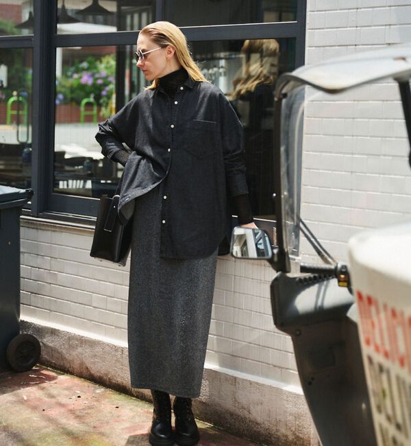 Rouge vif「【2026SS新作】【ロングセラー】NEWオーバーサイズデニムシャツ」|シャツ・ブラウス|