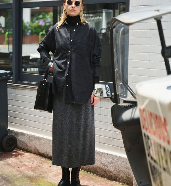 Rouge vif「【2026SS新作】【ロングセラー】NEWオーバーサイズデニムシャツ」|シャツ・ブラウス|