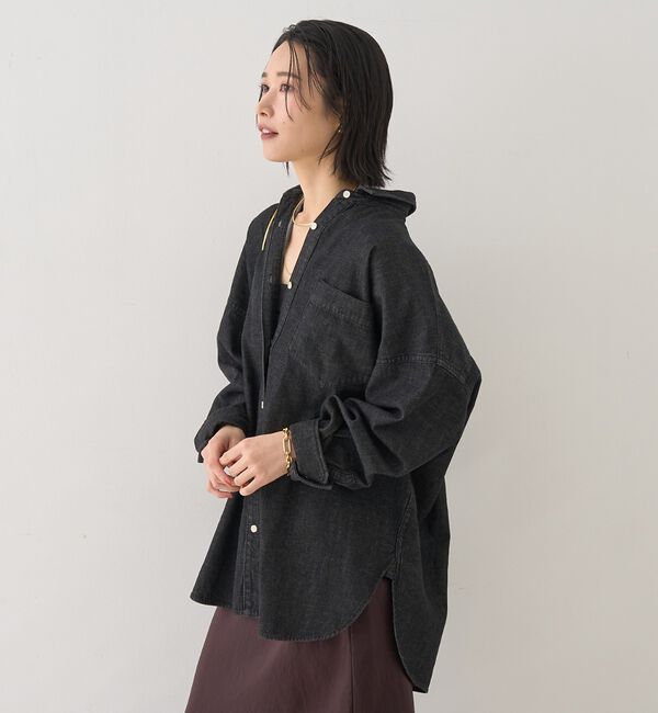 Rouge vif「【2026SS新作】【ロングセラー】NEWオーバーサイズデニムシャツ」|シャツ・ブラウス|
