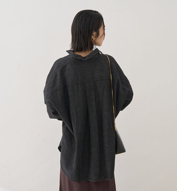 Rouge vif「【2026SS新作】【ロングセラー】NEWオーバーサイズデニムシャツ」|シャツ・ブラウス|