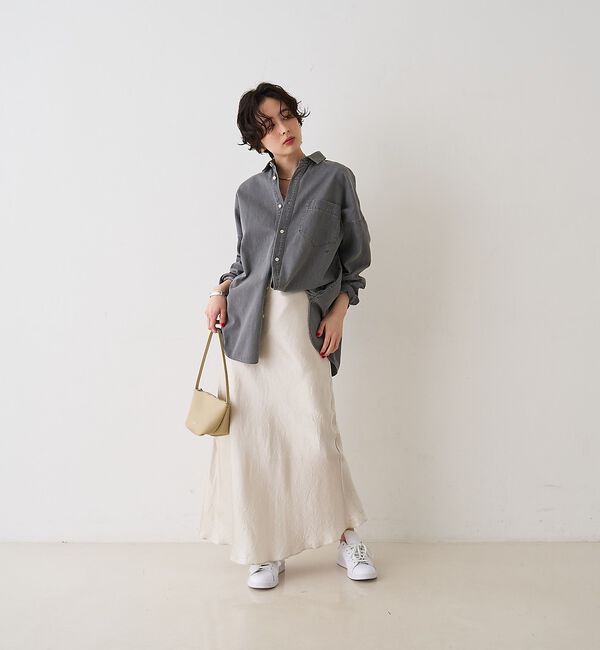 Rouge vif「【2026SS新作】【ロングセラー】NEWオーバーサイズデニムシャツ」|シャツ・ブラウス|