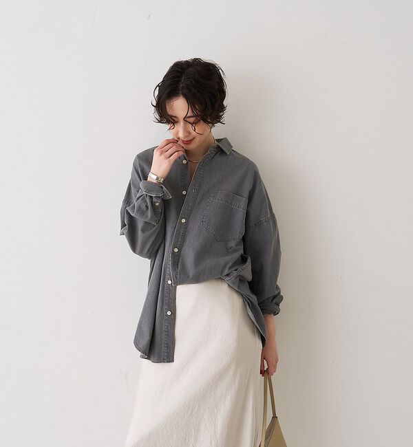 Rouge vif「【2026SS新作】【ロングセラー】NEWオーバーサイズデニムシャツ」|シャツ・ブラウス|