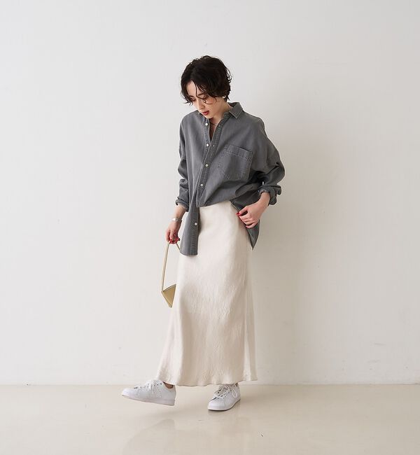 Rouge vif「【2026SS新作】【ロングセラー】NEWオーバーサイズデニムシャツ」|シャツ・ブラウス|