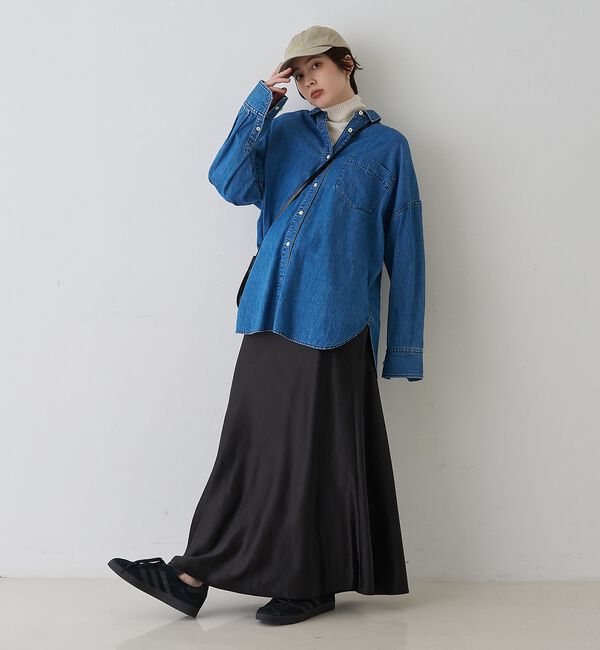 Rouge vif「【2026SS新作】【ロングセラー】NEWオーバーサイズデニムシャツ」|シャツ・ブラウス|