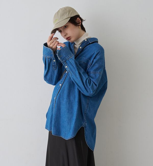 Rouge vif「【2026SS新作】【ロングセラー】NEWオーバーサイズデニムシャツ」|シャツ・ブラウス|