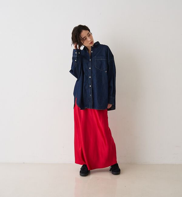 Rouge vif「【2026SS新作】【ロングセラー】NEWオーバーサイズデニムシャツ」|シャツ・ブラウス|