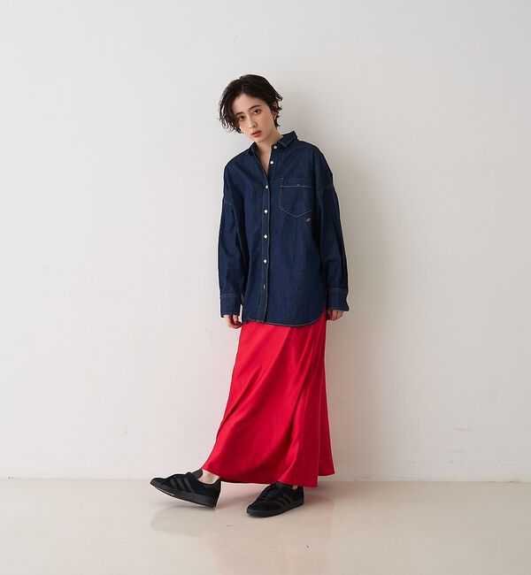 Rouge vif「【2026SS新作】【ロングセラー】NEWオーバーサイズデニムシャツ」|シャツ・ブラウス|