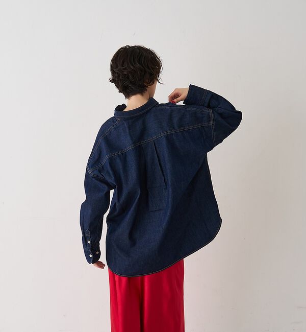 Rouge vif「【2026SS新作】【ロングセラー】NEWオーバーサイズデニムシャツ」|シャツ・ブラウス|