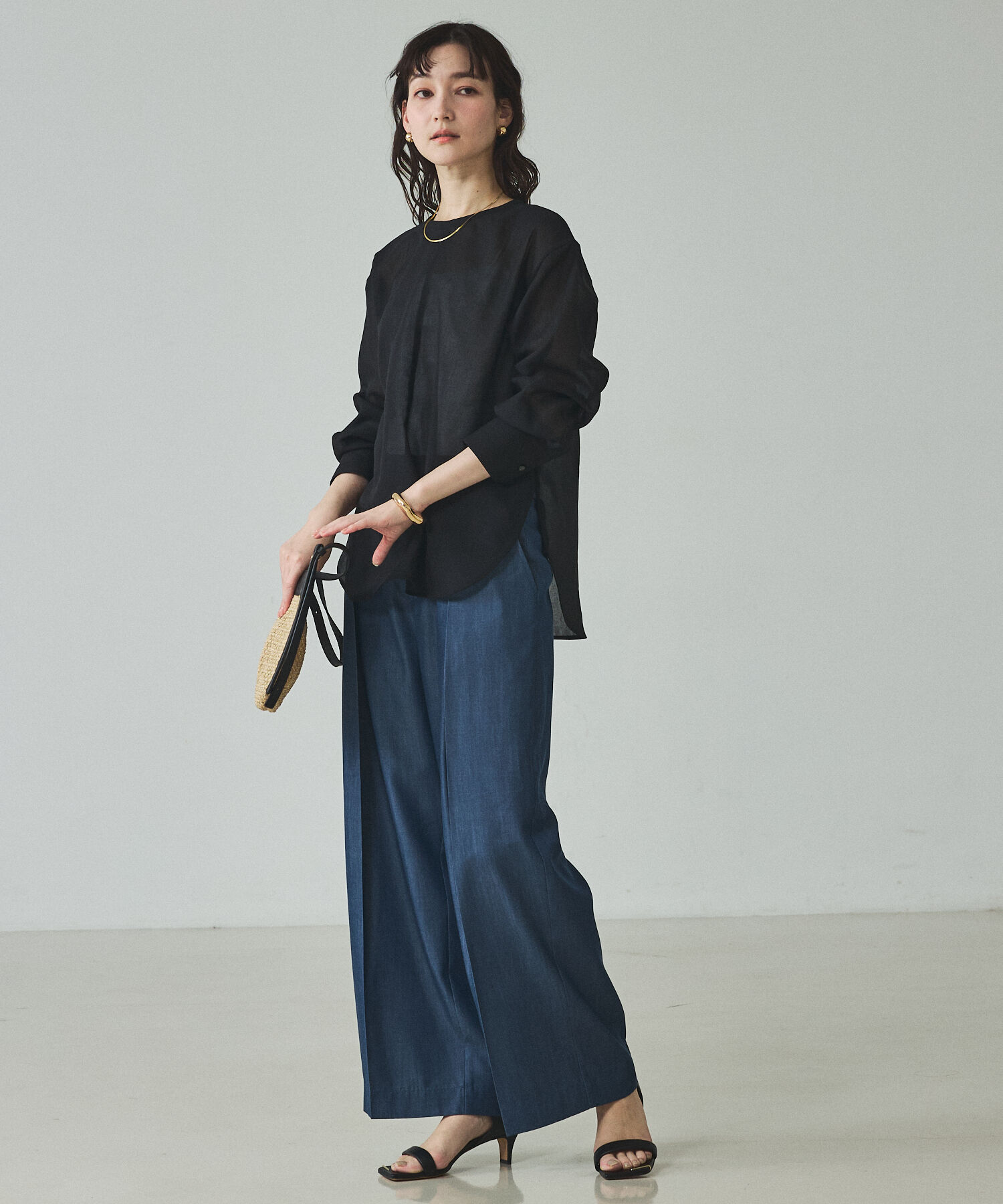 qualite「シアーTブラウス」|シャツ・ブラウス|