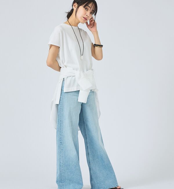 qualite「【YANUK】Wide Flare MFT ワイドフレアパンツ」|デニム|