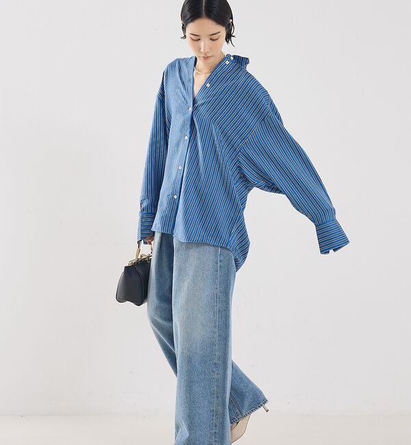 The Store by C' 「【TOTEME】OVERSIZED STRIPED SHIRT／オーバーサイズス」|シャツ・ブラウス|