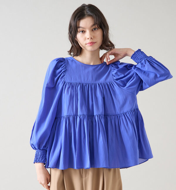 TIARA「ティアードブラウス」|シャツ・ブラウス|ブルー