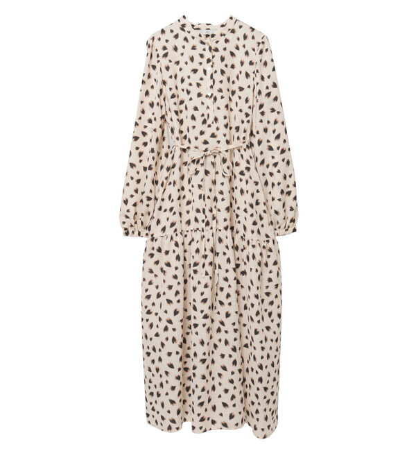 TIARA「レオパードプリントティアードワンピース」|ワンピース|アイボリー