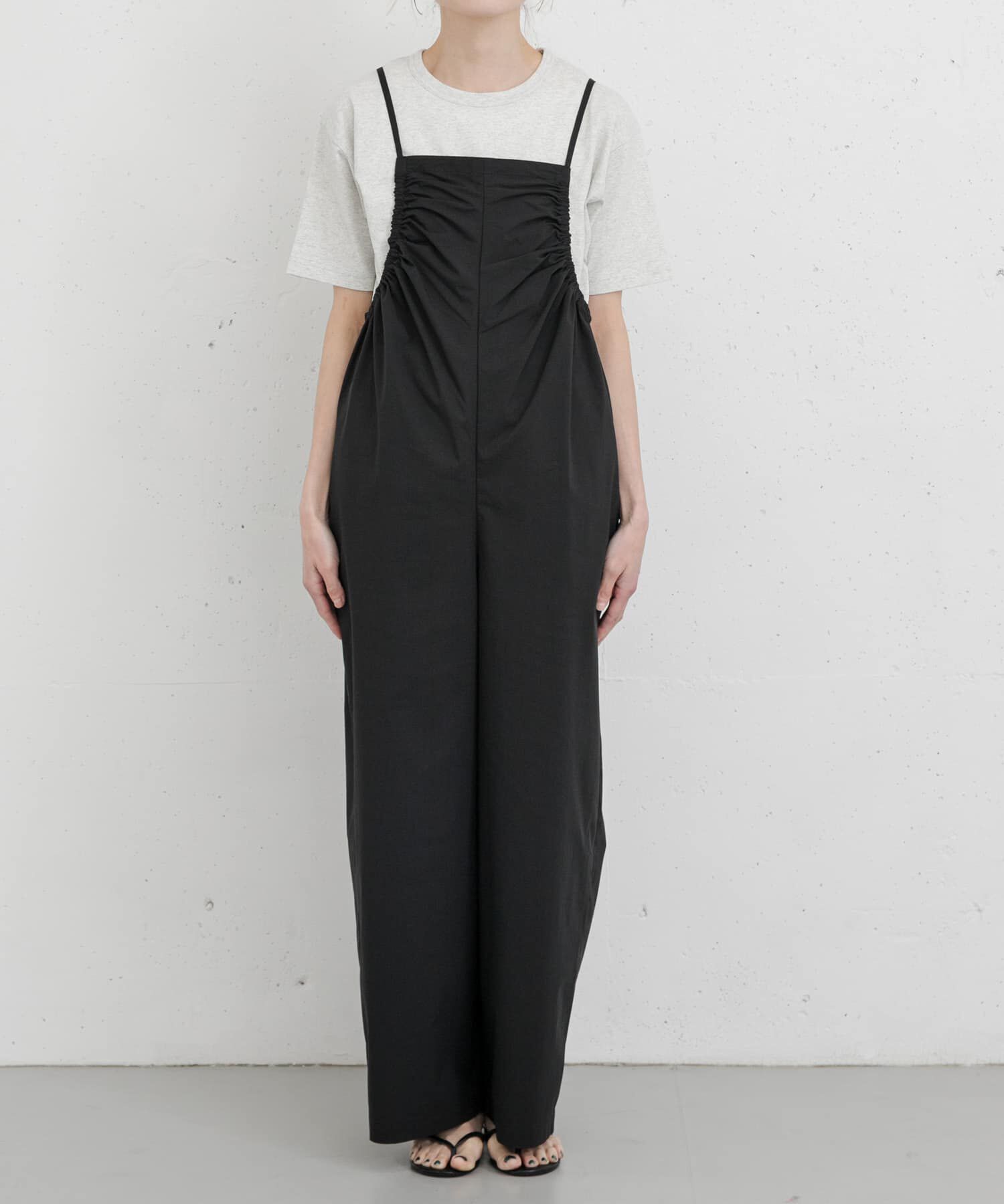 URBAN RESEARCH DOORS「FORK&SPOON　サイドギャザーサロペット」|スカート|