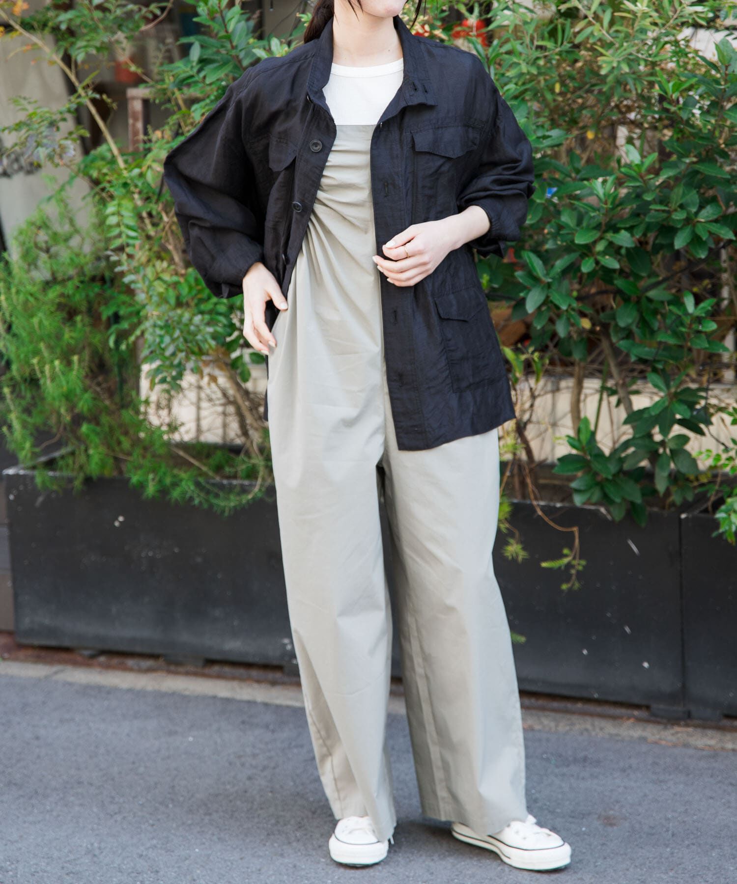 URBAN RESEARCH DOORS「FORK&SPOON　サイドギャザーサロペット」|スカート|