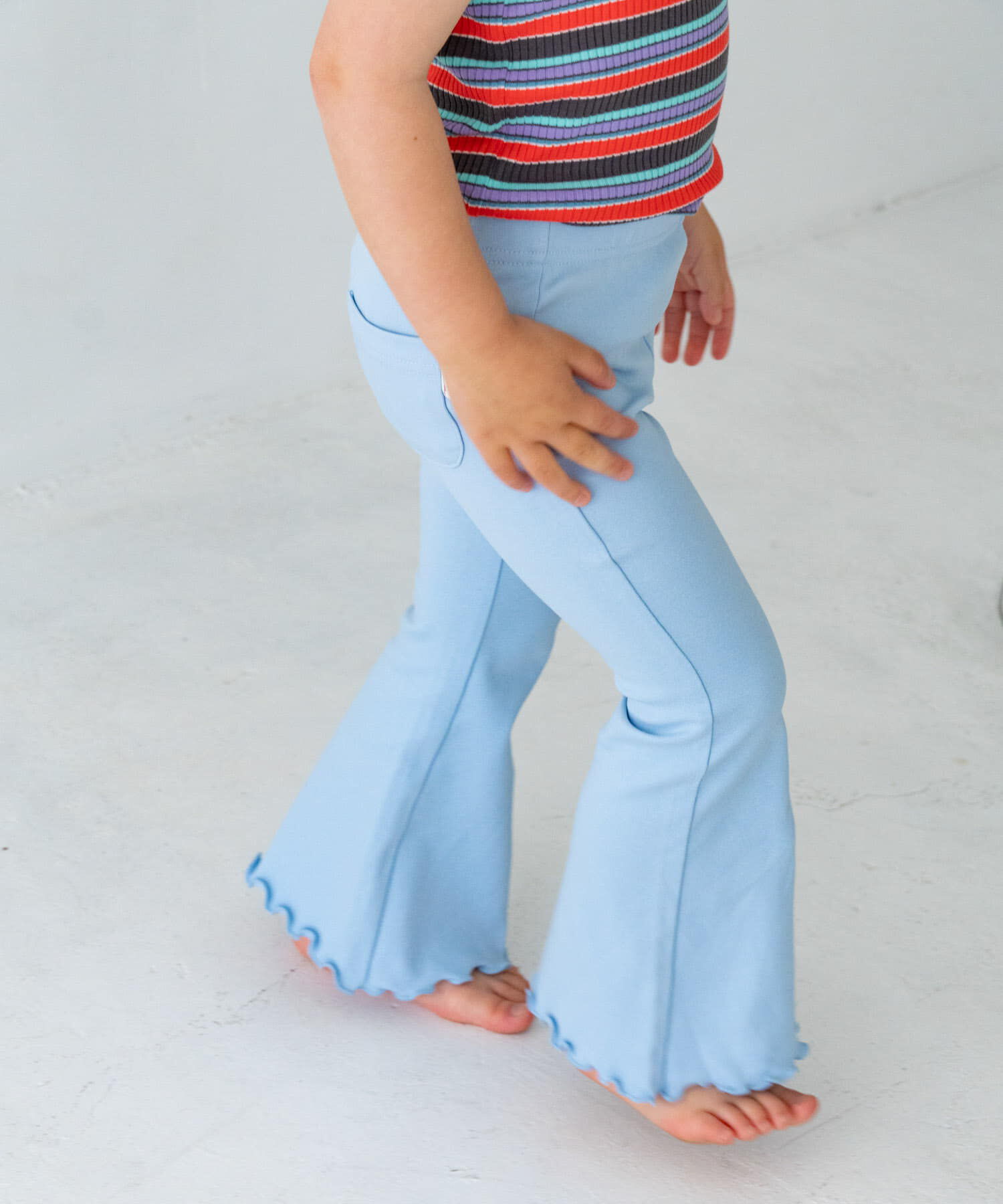 URBAN RESEARCH DOORS「Pippi+Lotta　Flare cotton pants(KIDS)」|その他|ライトブルー