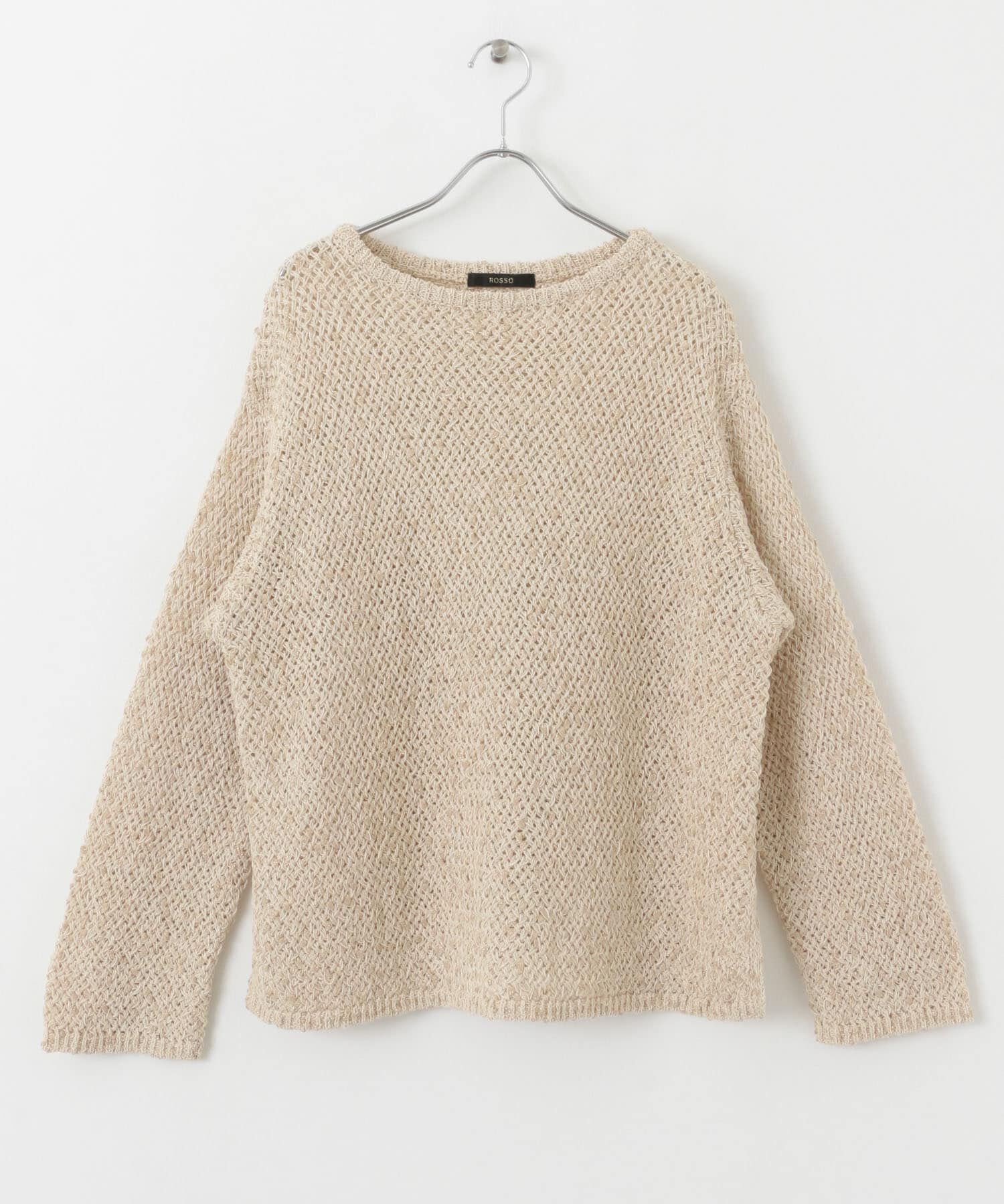 URBAN RESEARCH ROSSO「透かし編みラメニット」|ニット・セーター|