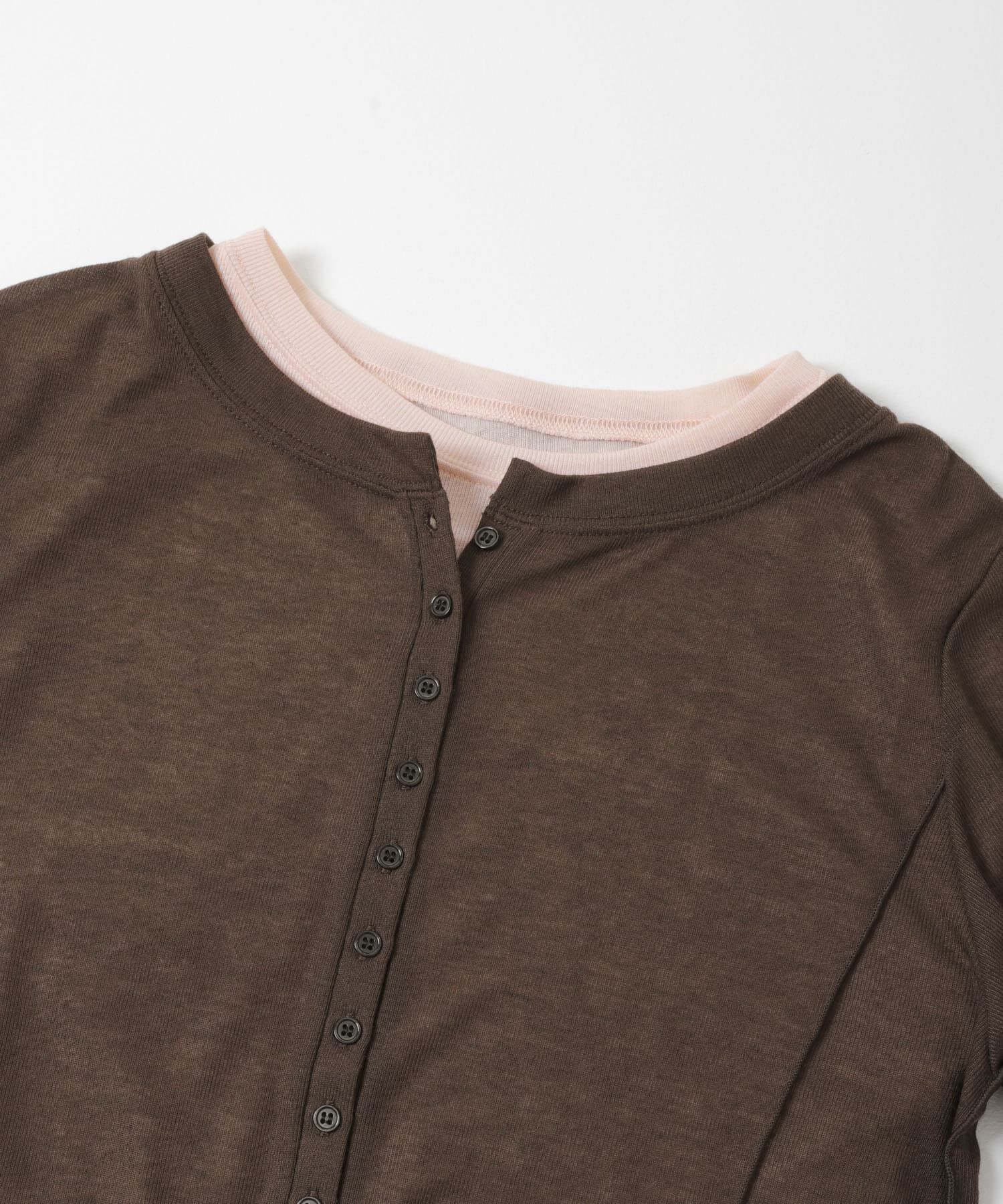  「バイカラーレイヤードカットソー」|Tシャツ・カットソー|