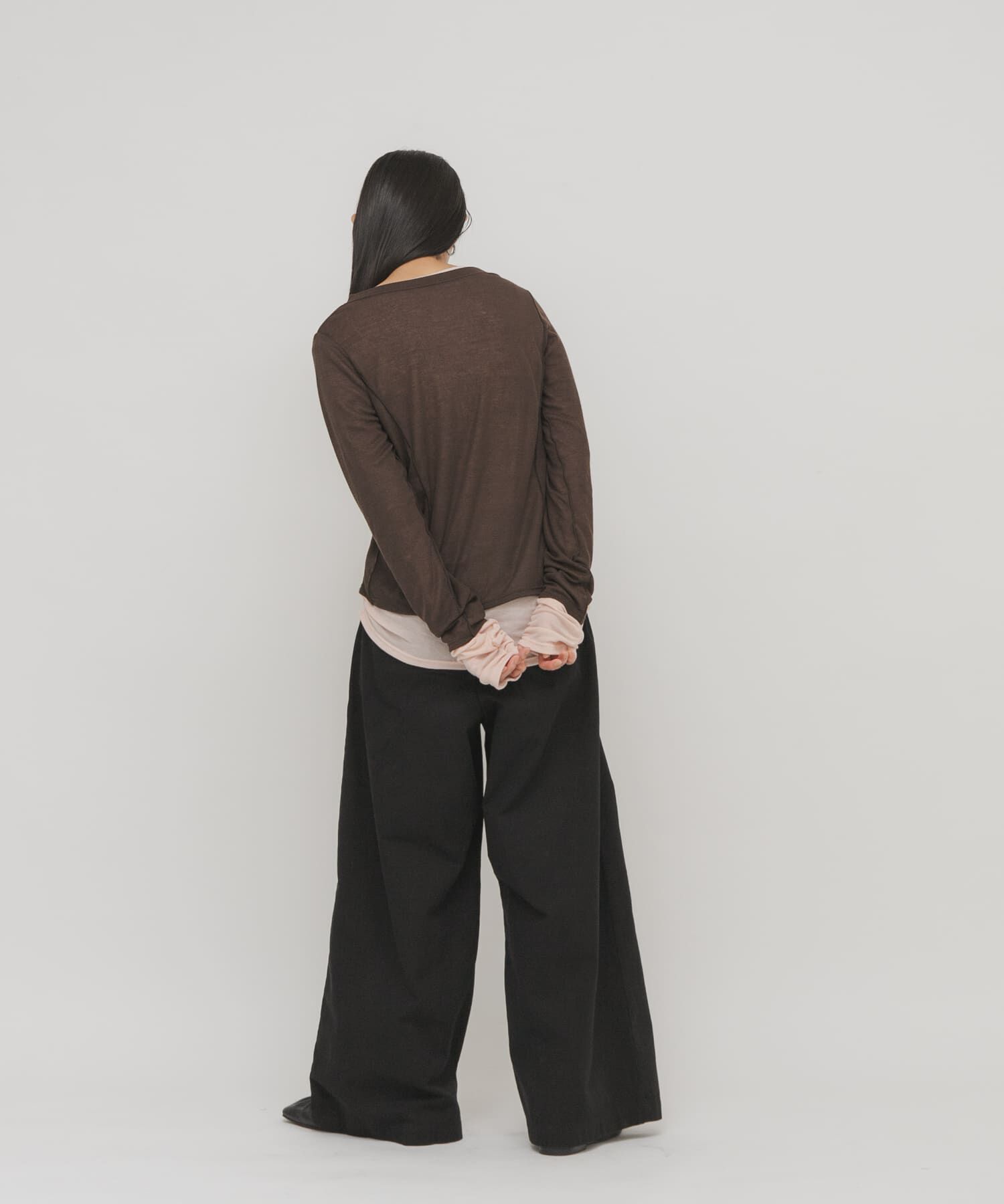  「バイカラーレイヤードカットソー」|Tシャツ・カットソー|