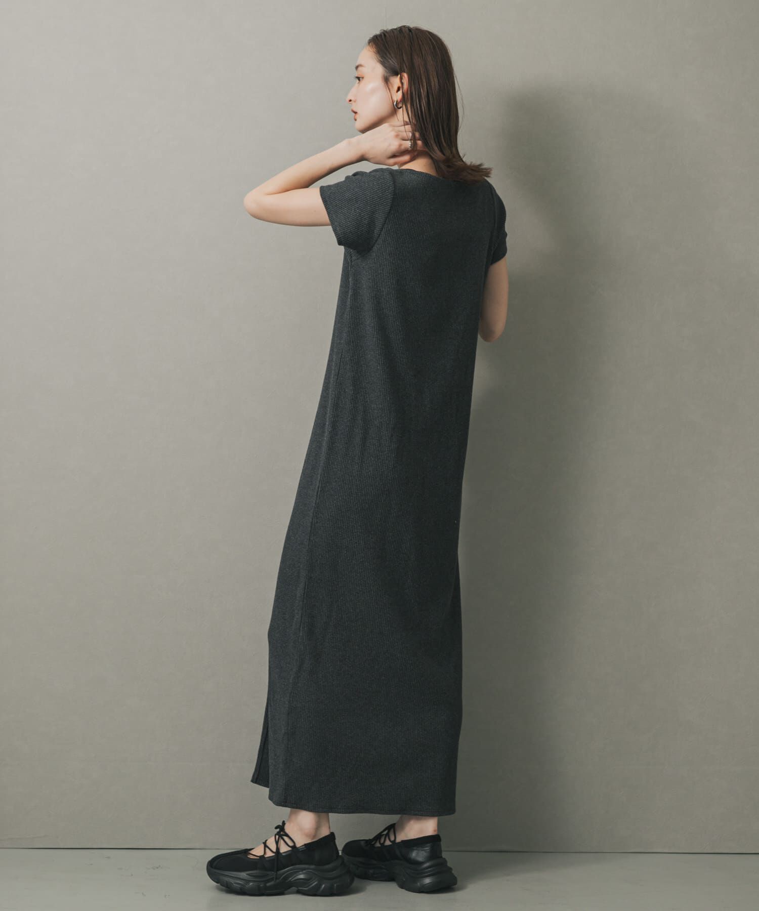 SENSE OF PLACE by URBAN RESEARCH「アシメネックリブワンピース」|ワンピース|