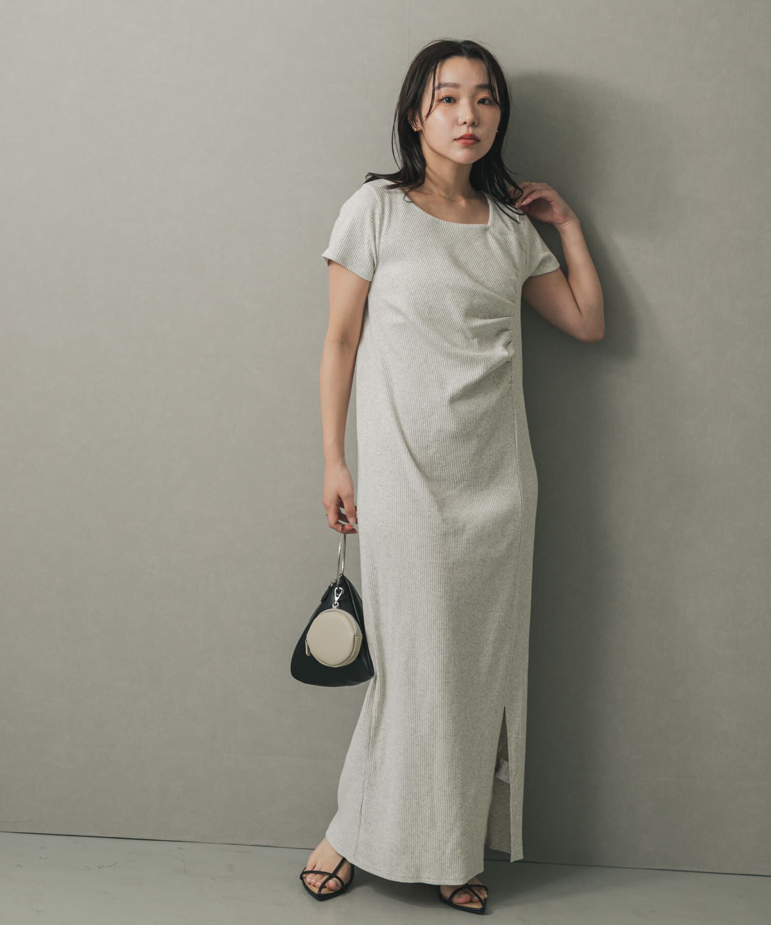 SENSE OF PLACE by URBAN RESEARCH「アシメネックリブワンピース」|ワンピース|