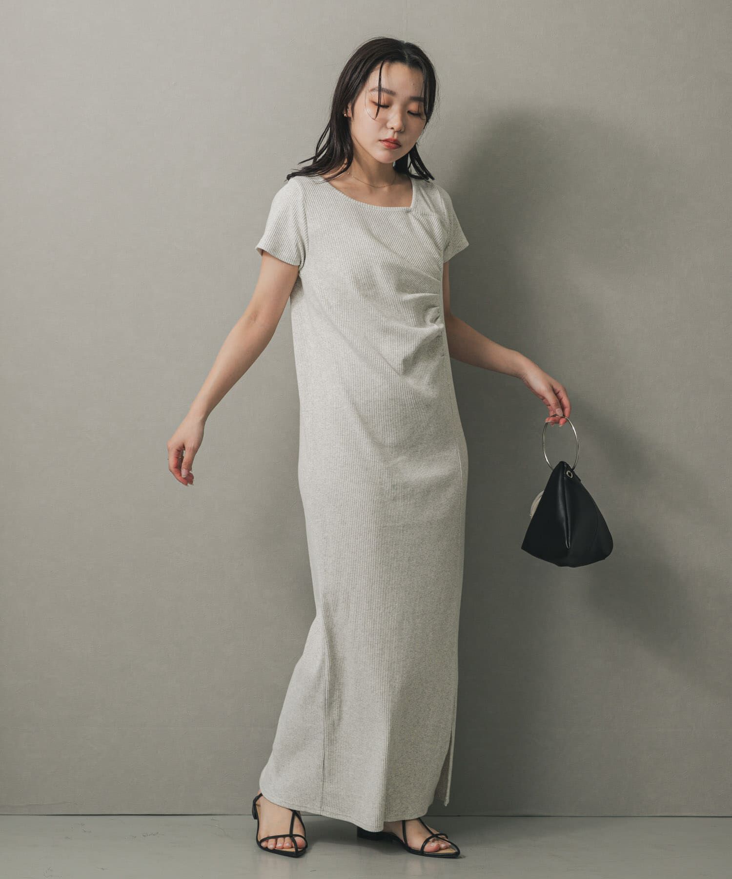 SENSE OF PLACE by URBAN RESEARCH「アシメネックリブワンピース」|ワンピース|