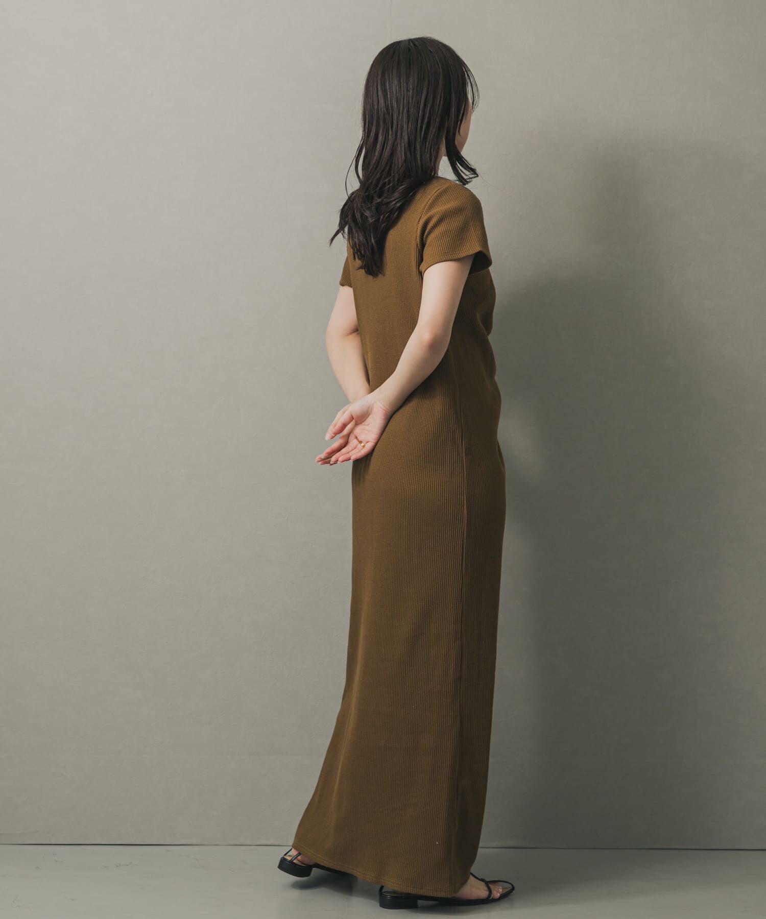 SENSE OF PLACE by URBAN RESEARCH「アシメネックリブワンピース」|ワンピース|