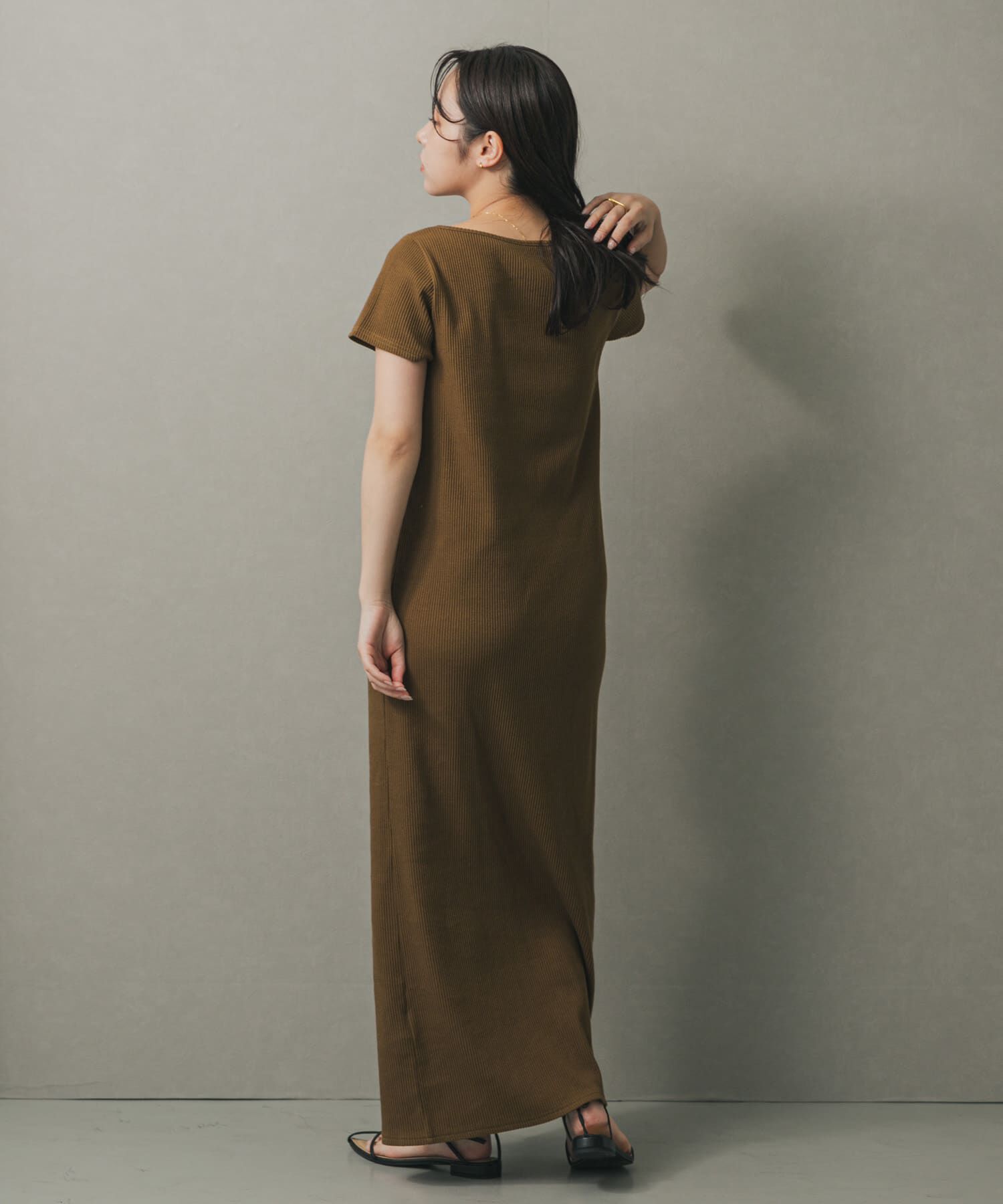 SENSE OF PLACE by URBAN RESEARCH「アシメネックリブワンピース」|ワンピース|