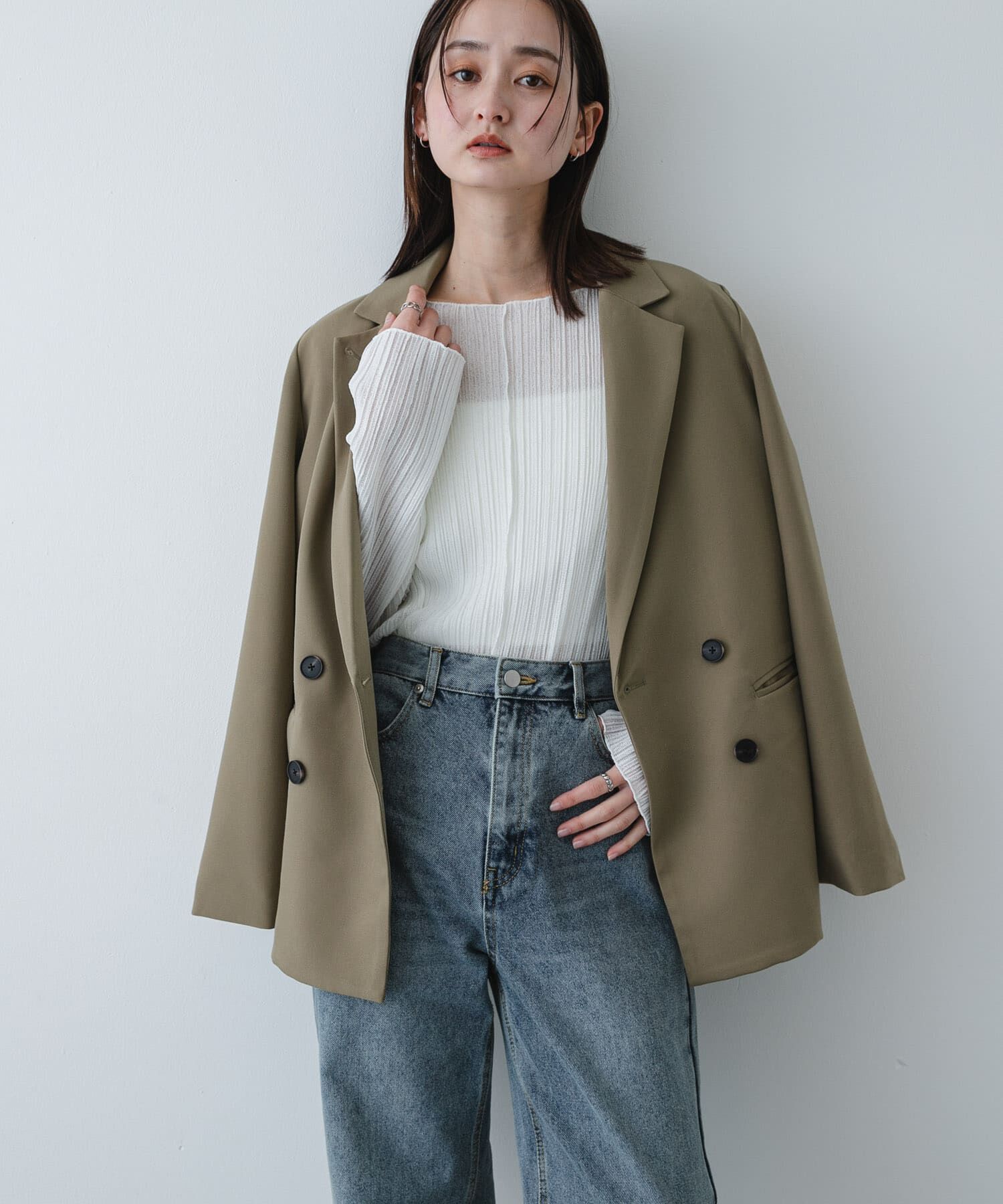 SENSE OF PLACE by URBAN RESEARCH「スラブシアープリーツトップ」|Tシャツ・カットソー|オフホワイト