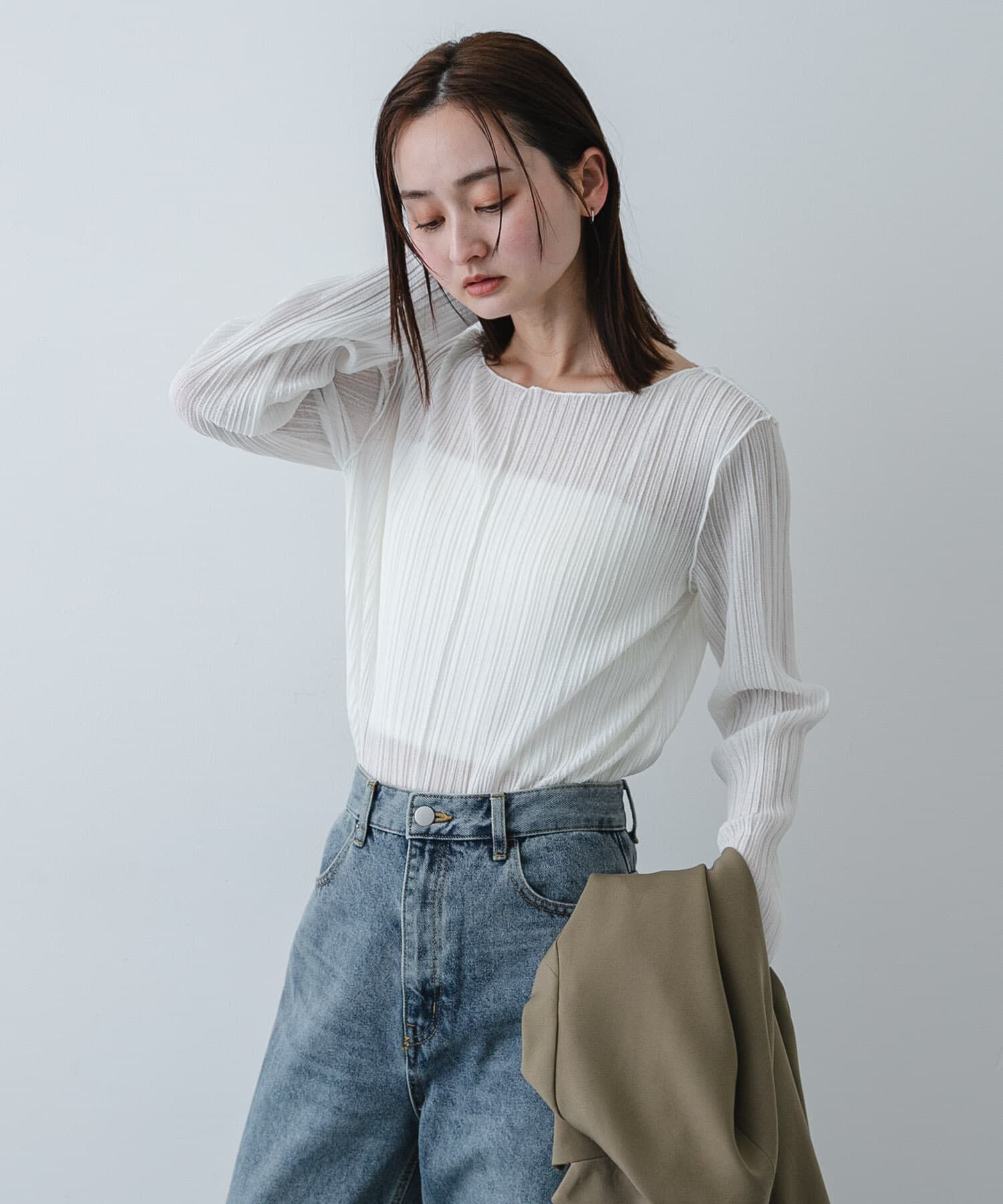 SENSE OF PLACE by URBAN RESEARCH「スラブシアープリーツトップ」|Tシャツ・カットソー|