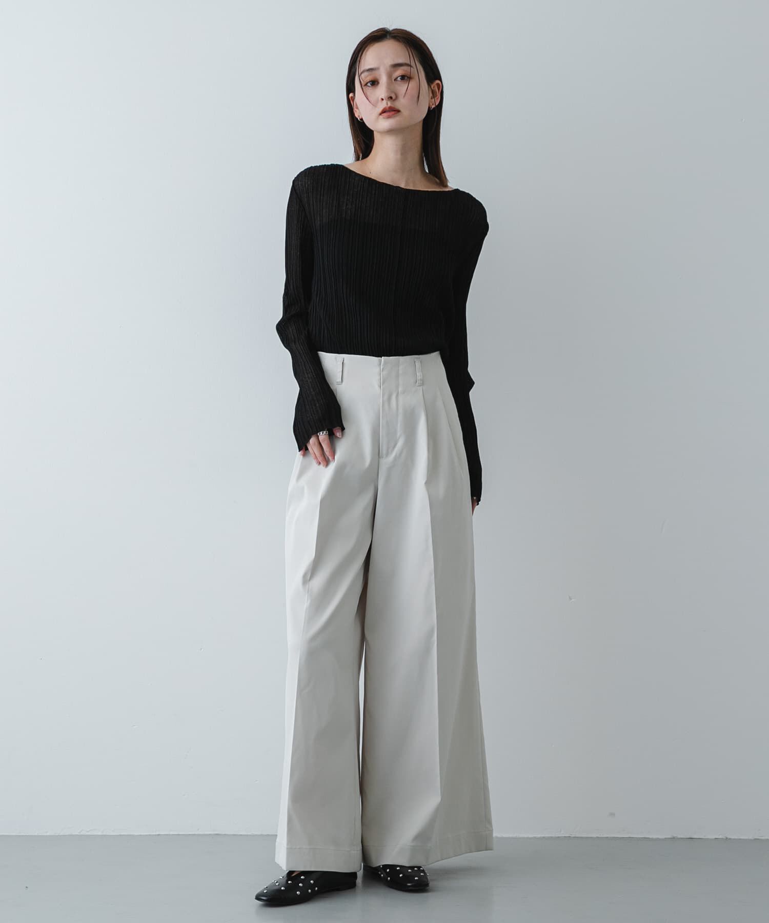 SENSE OF PLACE by URBAN RESEARCH「スラブシアープリーツトップ」|Tシャツ・カットソー|