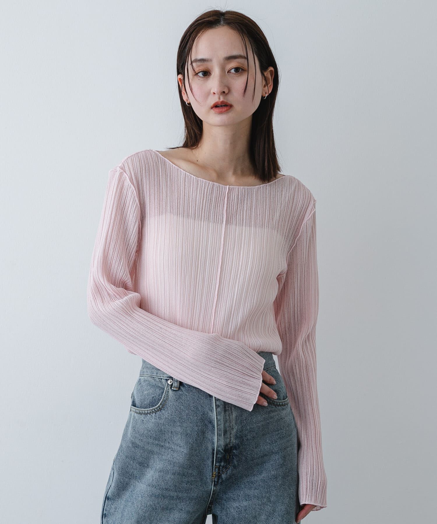 SENSE OF PLACE by URBAN RESEARCH「スラブシアープリーツトップ」|Tシャツ・カットソー|