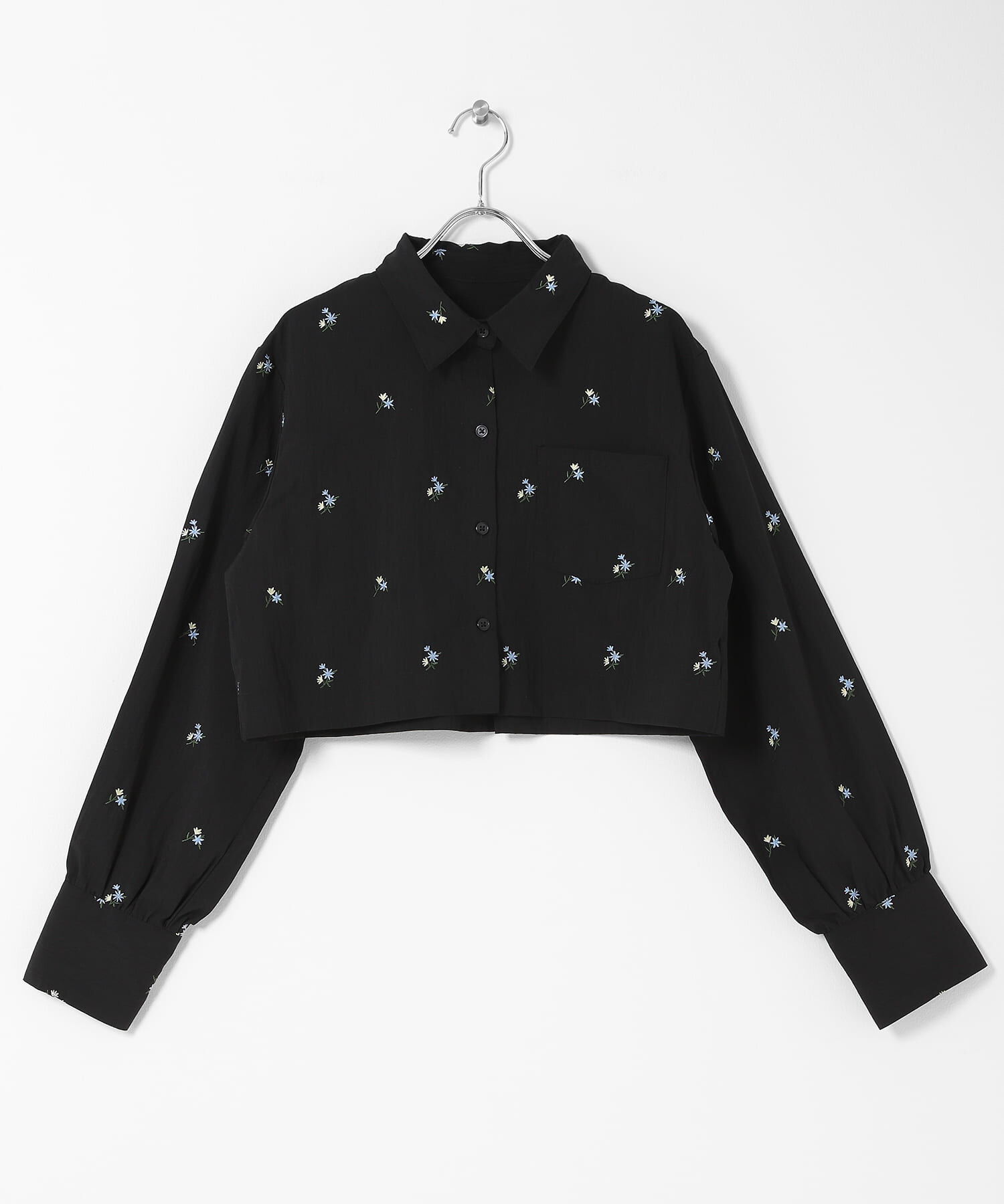 SENSE OF PLACE by URBAN RESEARCH「フラワーエンブロイダリークロップドシャツ」|シャツ・ブラウス|